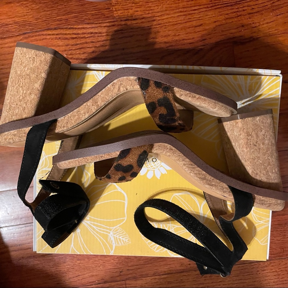 Yellow Box cork heels